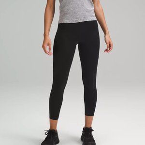 Lululemon Fast and Free High-Rise Tight 25” Pockets Black 7/8 Size 10